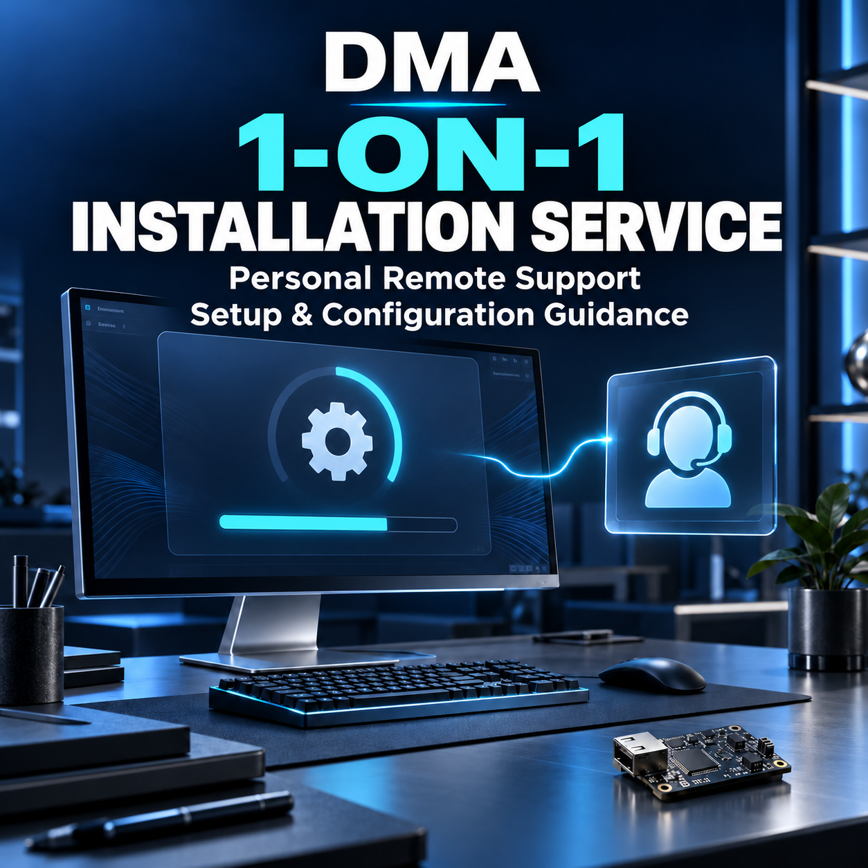 DMA 1-on-1 installation service and remote setup support